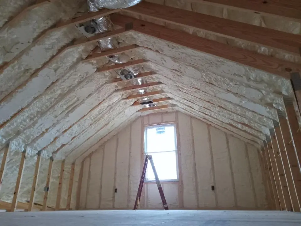 Spray foam roofing application for Crawl Space Insulation project in Donaldsonville
